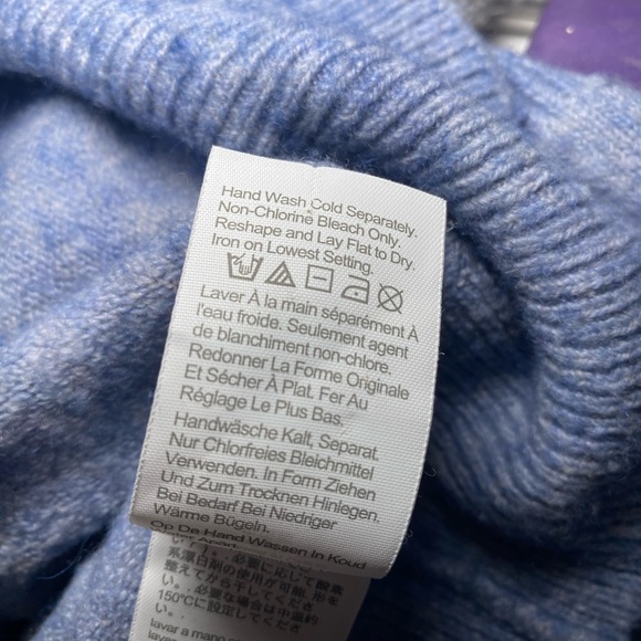 J. Crew Rollneck Supersoft Yarn Blue Pullover Sweater Size Medium - Picture 9 of 9